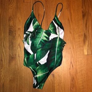 Leaf one piece swimsuit
